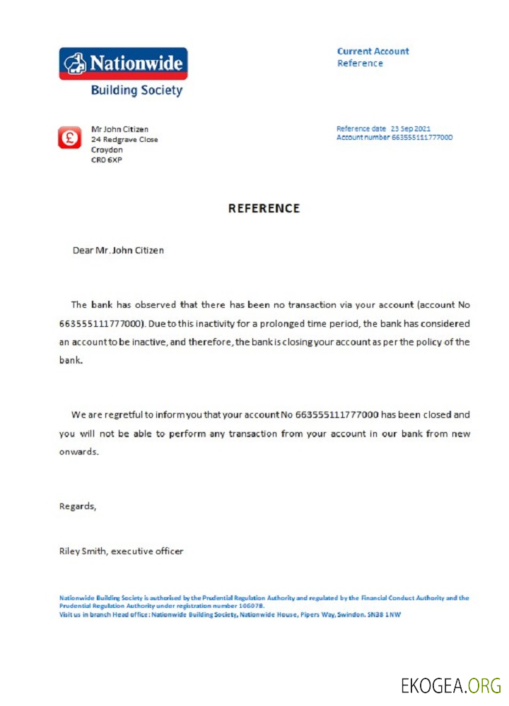 Référence Royaume , Uni , Nationwide , closure